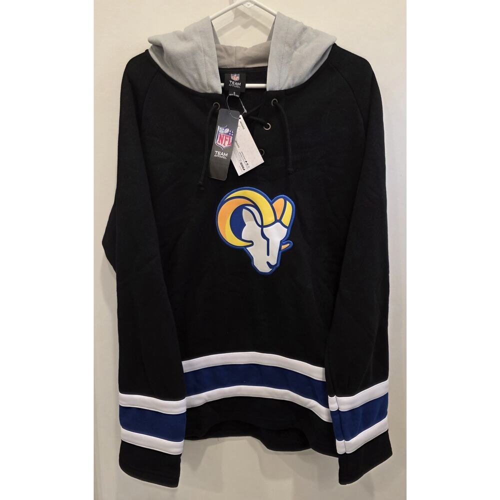 NFL LA Rams Men's Small Hockey Style Hoodie‎ NWT Sweatshirt FOCO